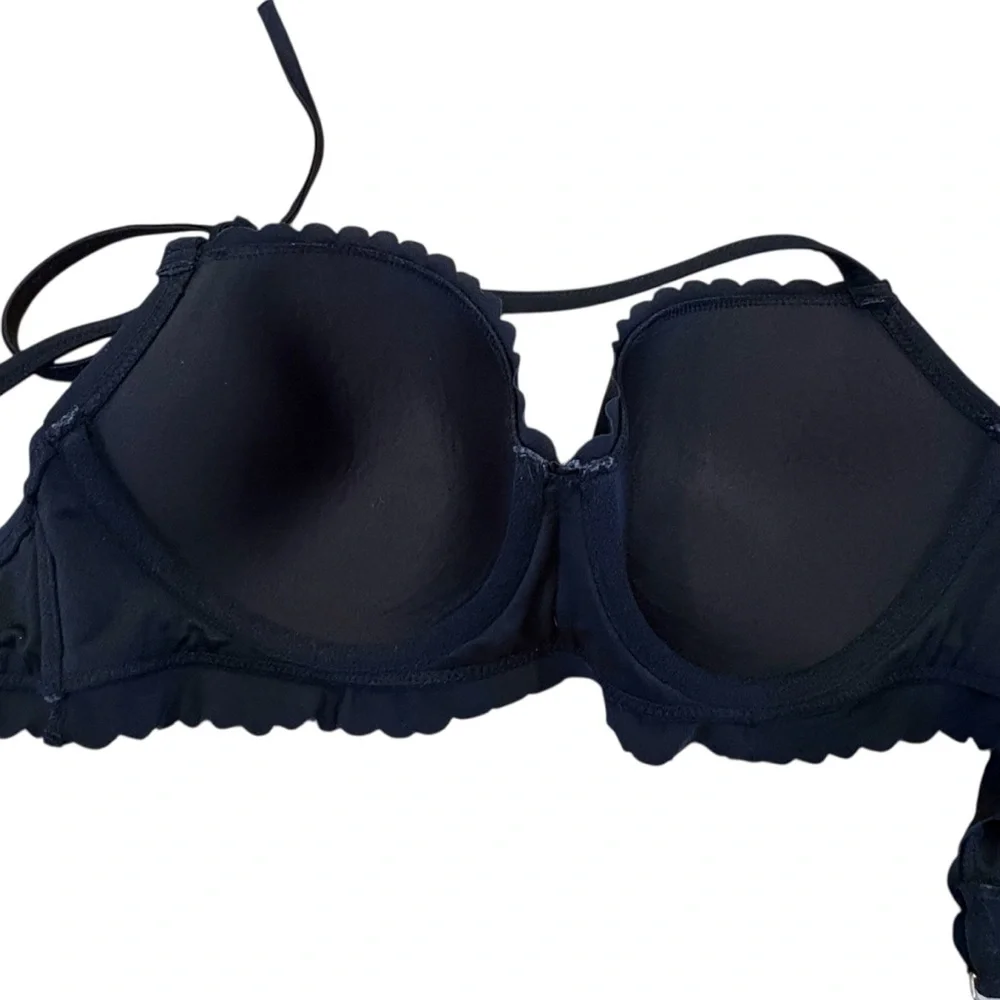 Victoria’s Secret Black Bikini Halter Bra 34D - Picture 7 of 10